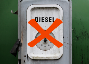 Dieselbilen förbjuds